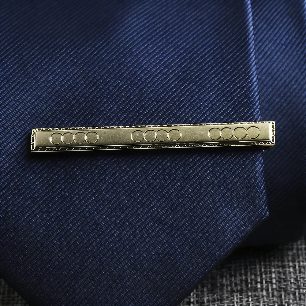 New Men's 5cm Metal Gold Slim Tie Bar Wedding Party Business Accessory Stainless Steel Material Tie Clip Clamp Irregular Design - Image 3