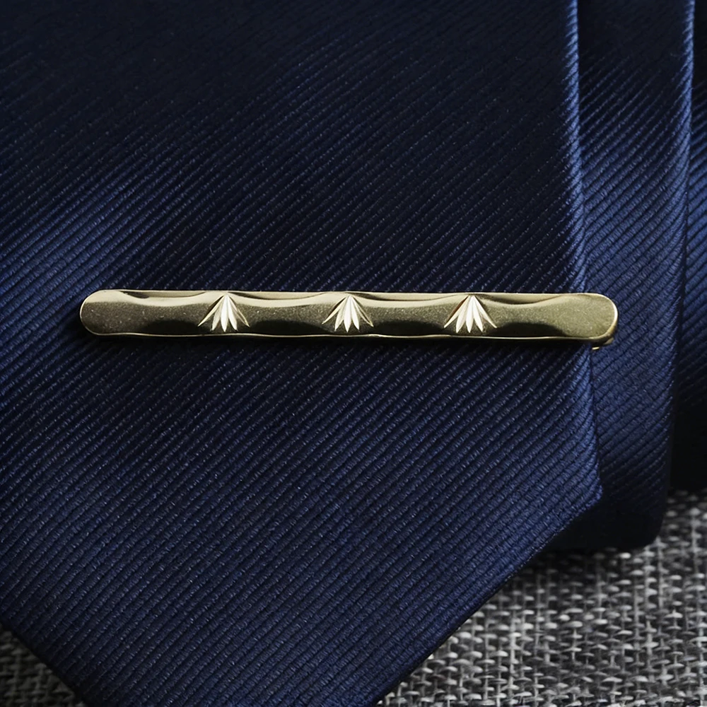 New Men's 5cm Metal Gold Slim Tie Bar Wedding Party Business Accessory Stainless Steel Material Tie Clip Clamp Irregular Design - Image 4