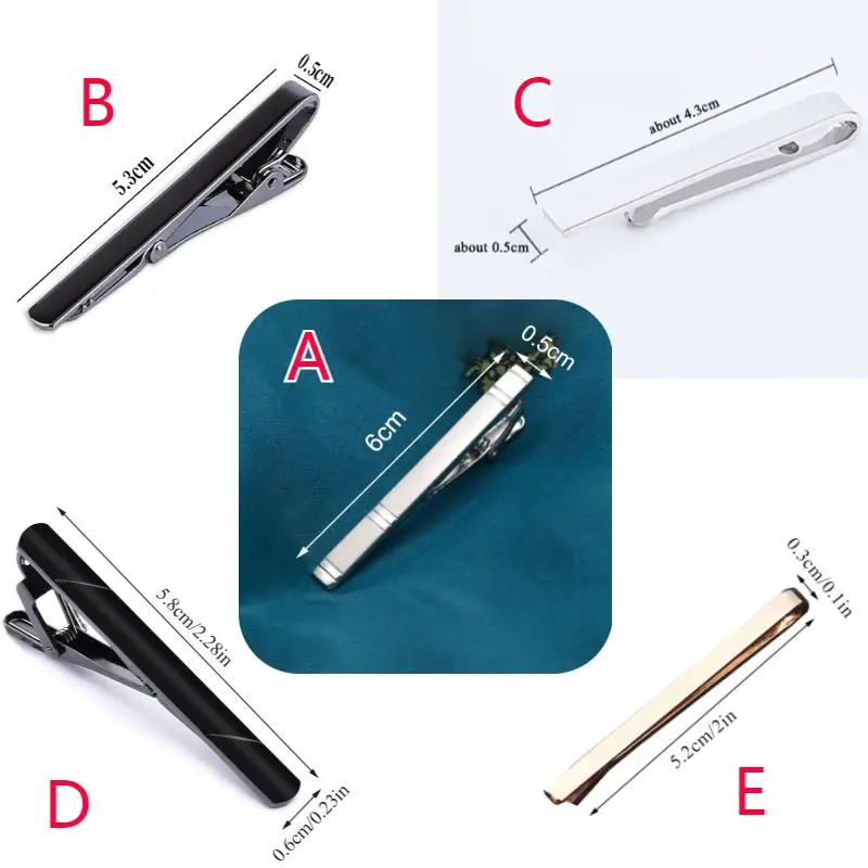 Metal Tie Clips Men's Necktie Dress Shirts Tie Pin For Wedding Ceremony Bar Gold Tie Clasp Man Business Necktie Accessories - Image 2