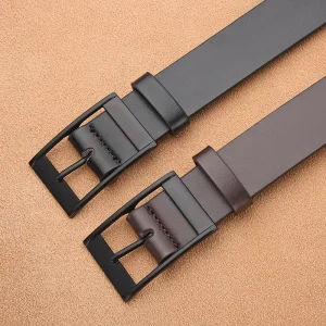 New men's luxury belt PU leather belt metal pin buckle high-quality well-known brand designer belt jeans men's belt