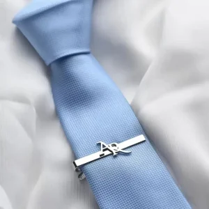 Sipuris Custom Initial Name Tie Clip For Men Stainless Steel Personalized Tie Clasp Trendy Hip Hop Jewelry Weddings Gifts