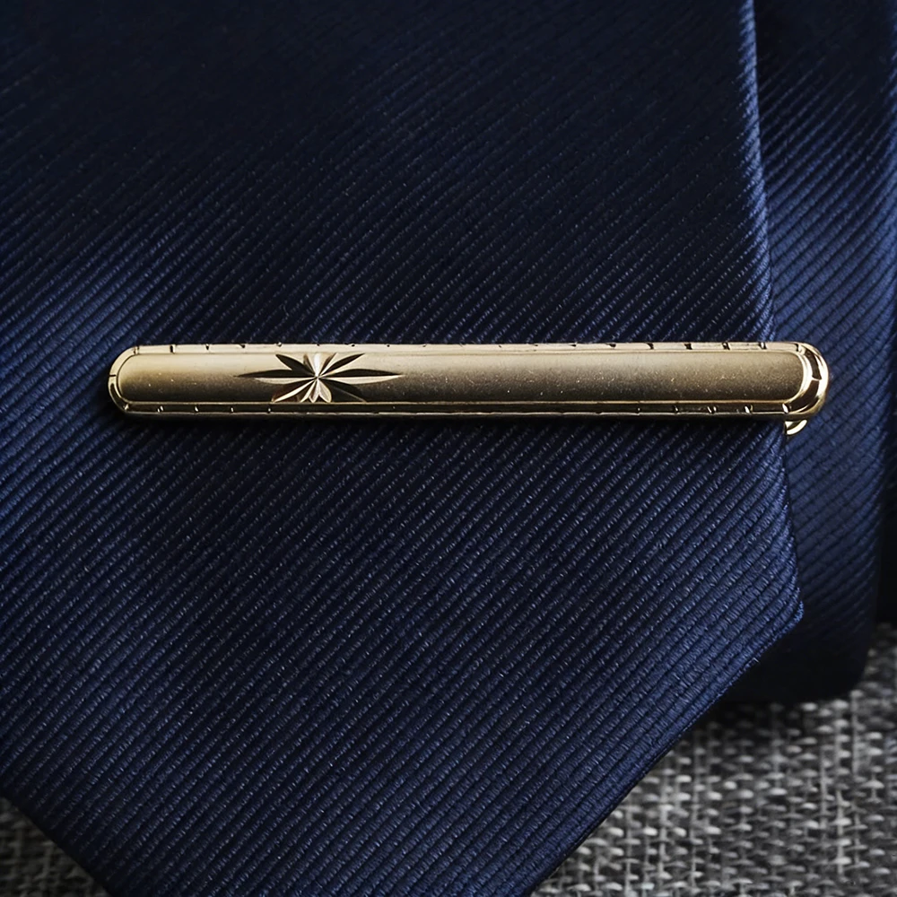 New Men's 5cm Metal Gold Slim Tie Bar Wedding Party Business Accessory Stainless Steel Material Tie Clip Clamp Irregular Design - Image 5